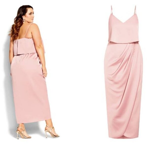 CITY CHIC Women's Frill Evening Dress - Picture 3 of 6